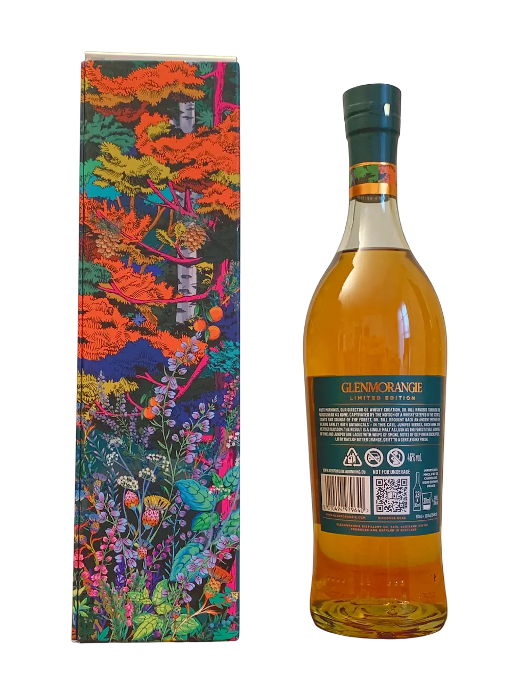 Highland Single Malt Scotch Whisky Glenmorangie A Tale of The Forest Limited Edition crafted from barley kilned with woodland botanicals