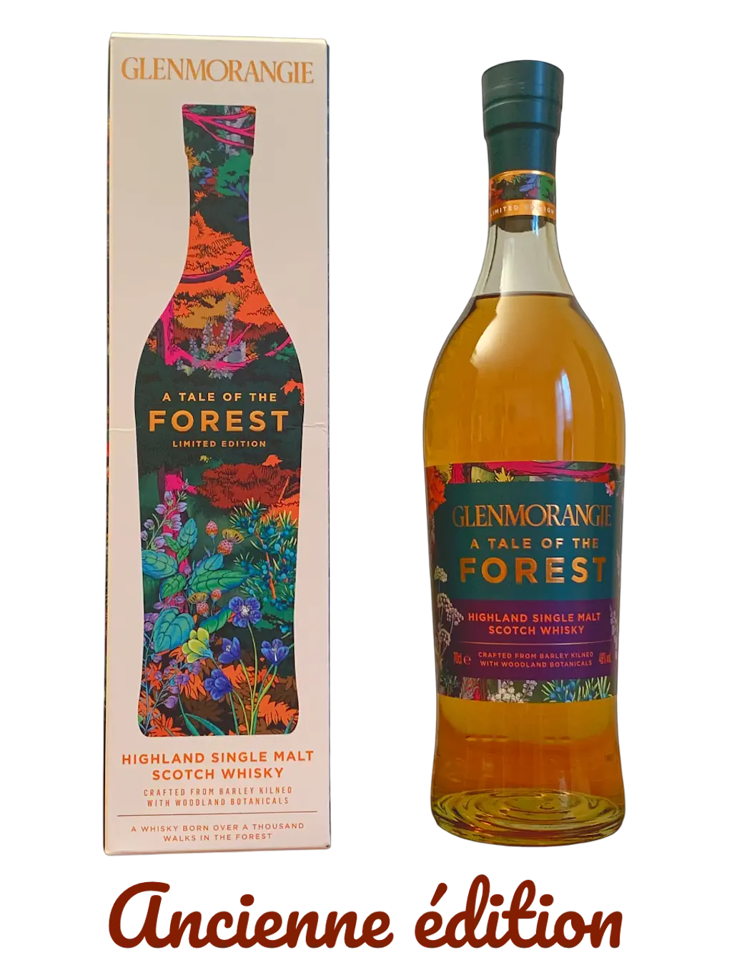 Highland Single Malt Scotch Whisky Glenmorangie A Tale of The Forest Limited Edition crafted from barley kilned with woodland botanicals