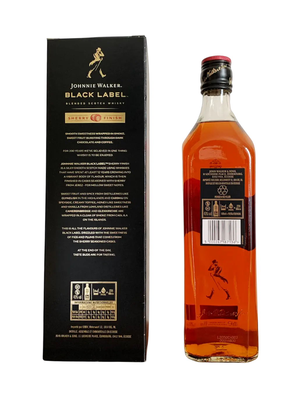 Blended Scotch Whisky Johnnie Walker Black Label 12 ans Sherry Cask Finish