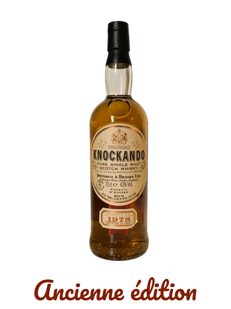 Knockando pure single malt Scotch whisky season of distillation 1978 bottled in 1993