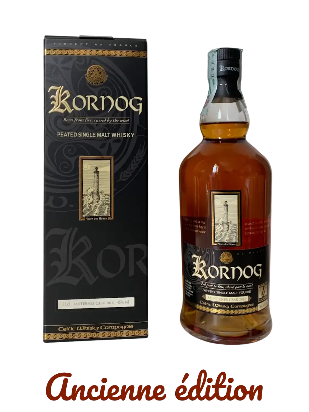 Whisky français single malt tourbé Kornog Sauternes Cask 2016