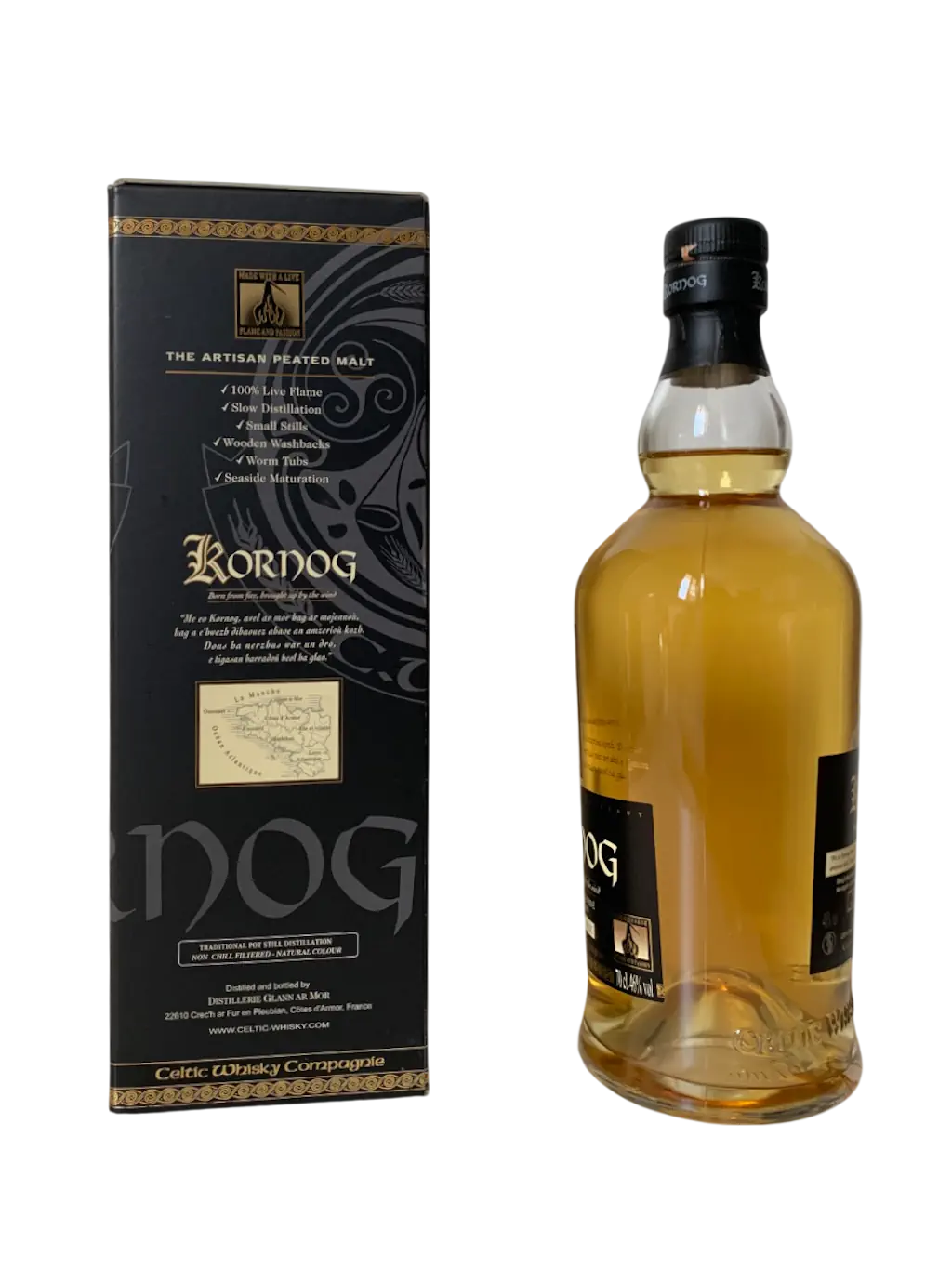 Kornog peated single malt whisky breton Taouarch Trived BC10