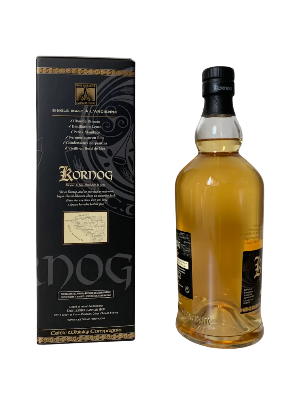 Kornog peated single malt whisky breton Taouarch Trived BC10