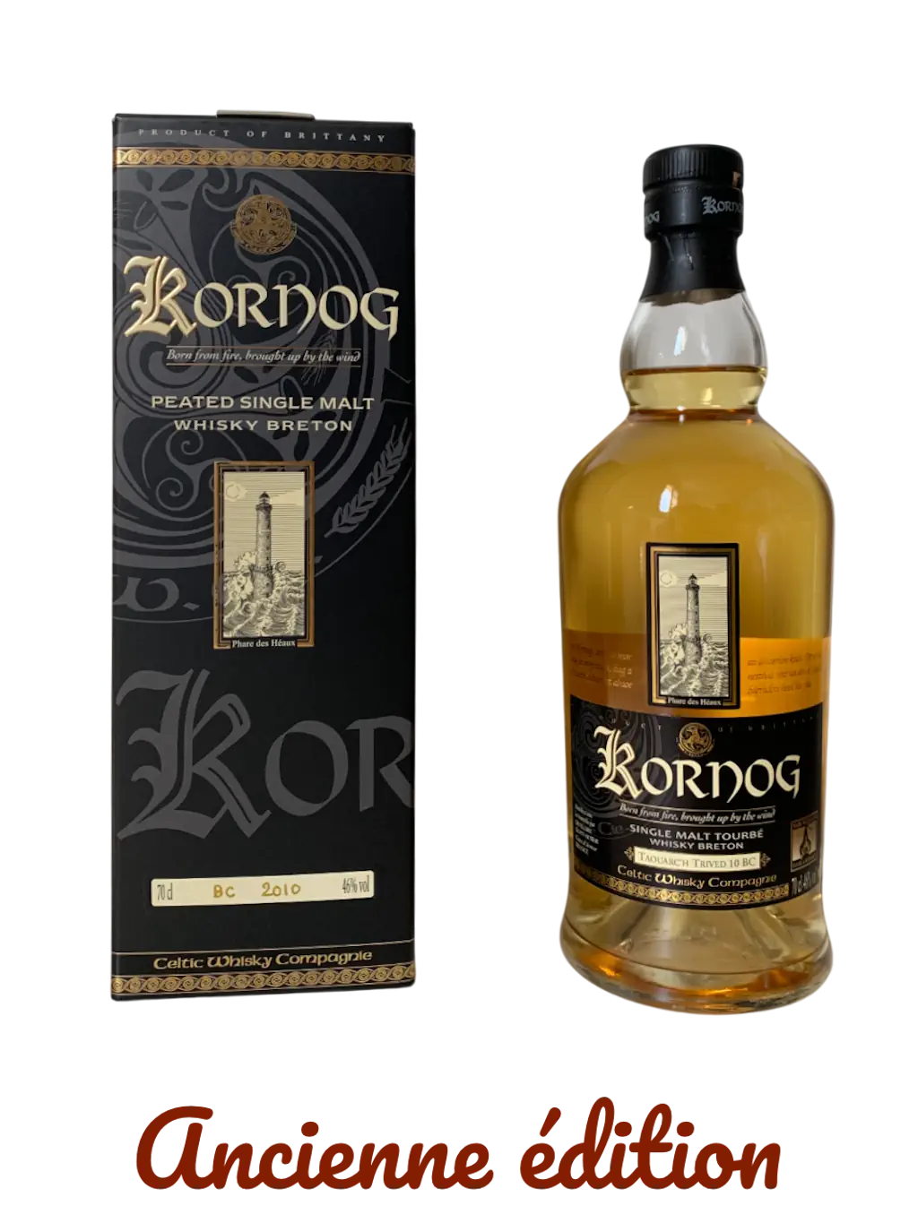 Kornog peated single malt whisky breton Taouarch Trived BC10