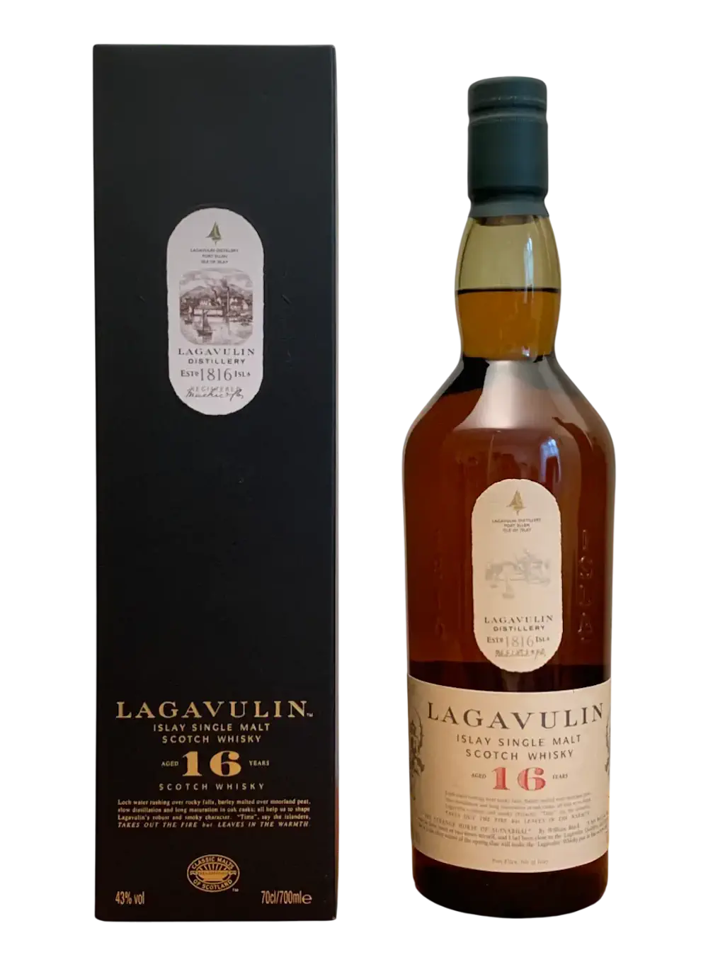 Lagavulin 16 ans tourbé Islay Single Malt Scotch Whisky