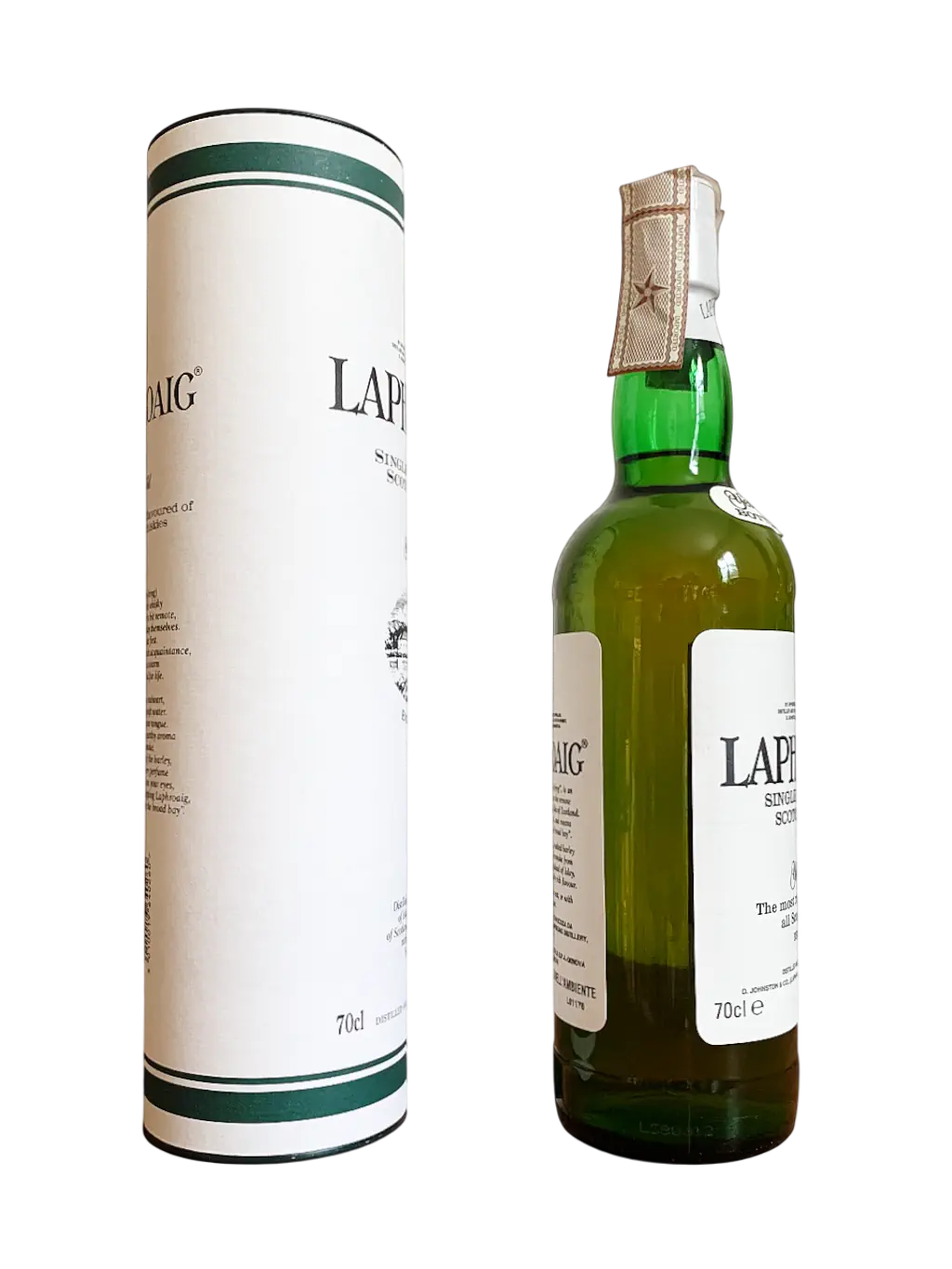 Laphroaig Single Islay Malt Scotch Whisky 10 years old Distribuito da Allied Domecq Italia
