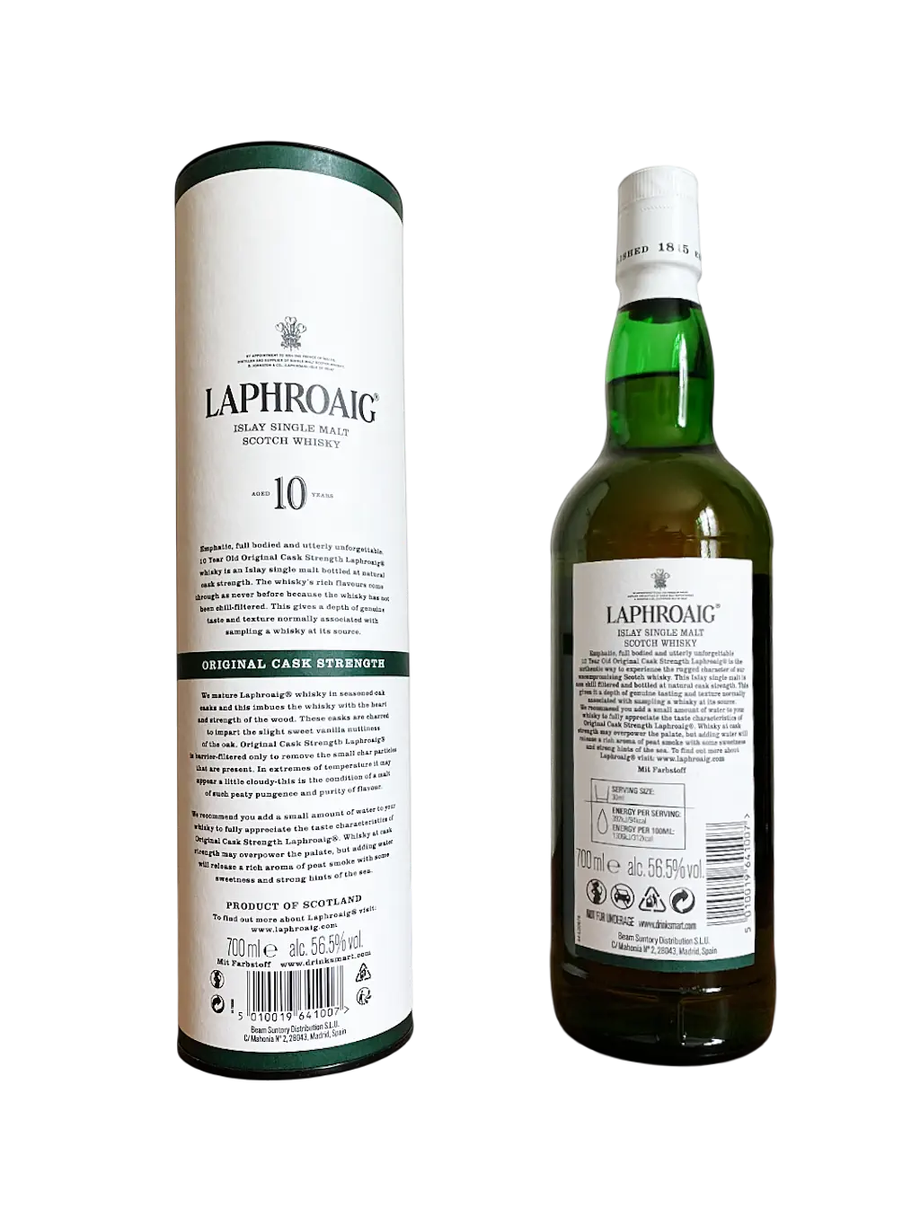 Laphroaig Islay Single Malt Scotch Whisky Original Cask Strength Batch 015 bottled in December 2021