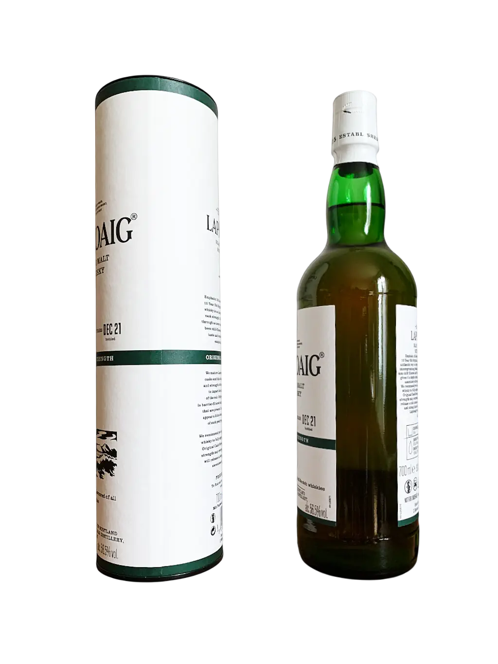 Laphroaig Islay Single Malt Scotch Whisky Original Cask Strength Batch 015 bottled in December 2021