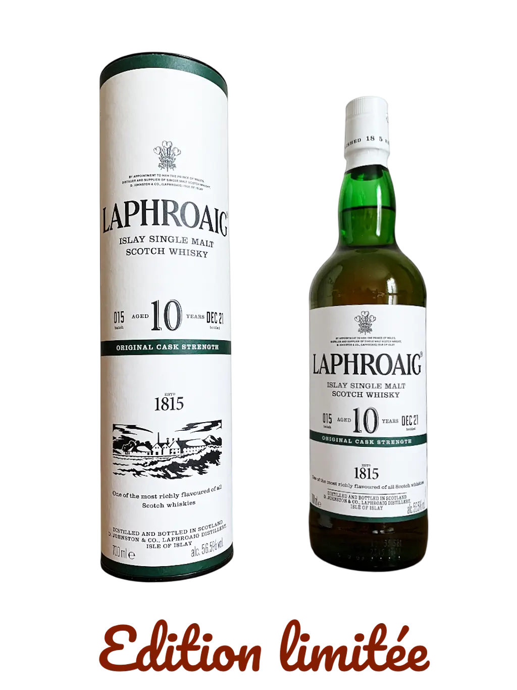 Laphroaig Islay Single Malt Scotch Whisky Original Cask Strength Batch 015 bottled in December 2021