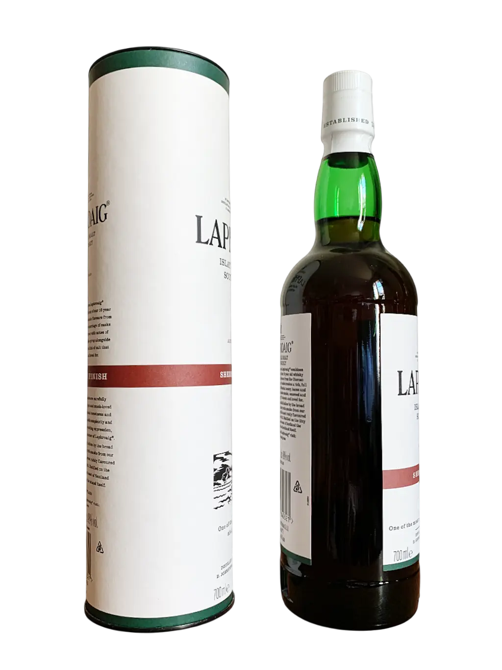 Laphroaig Islay Single Malt Scotch Whisky aged 10 years Sherry Oak Finish