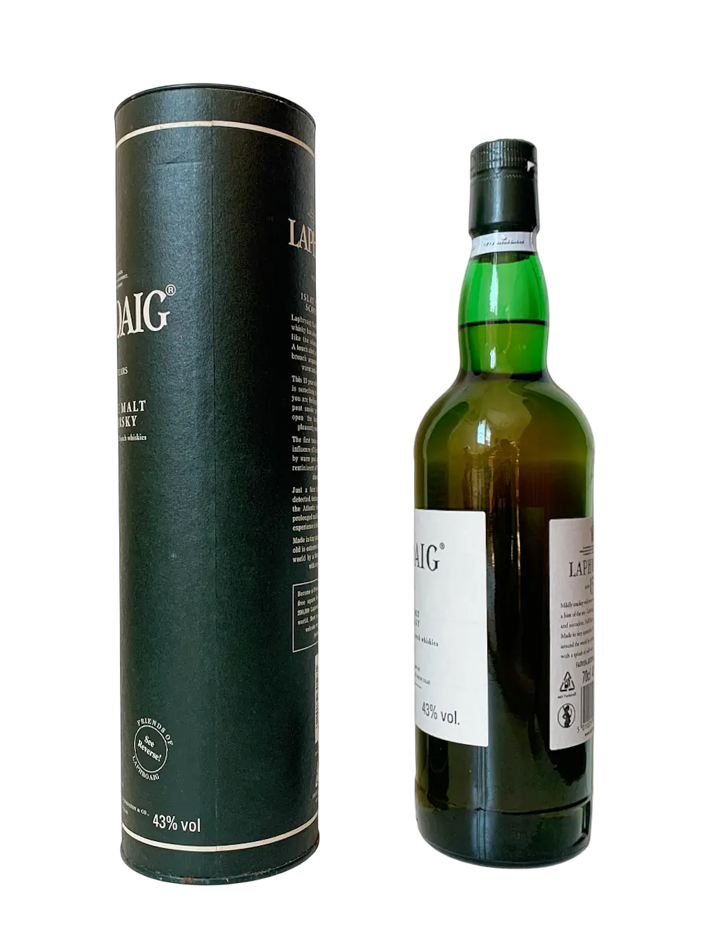 Laphroaig Islay single malt Scotch whisky aged 15 years