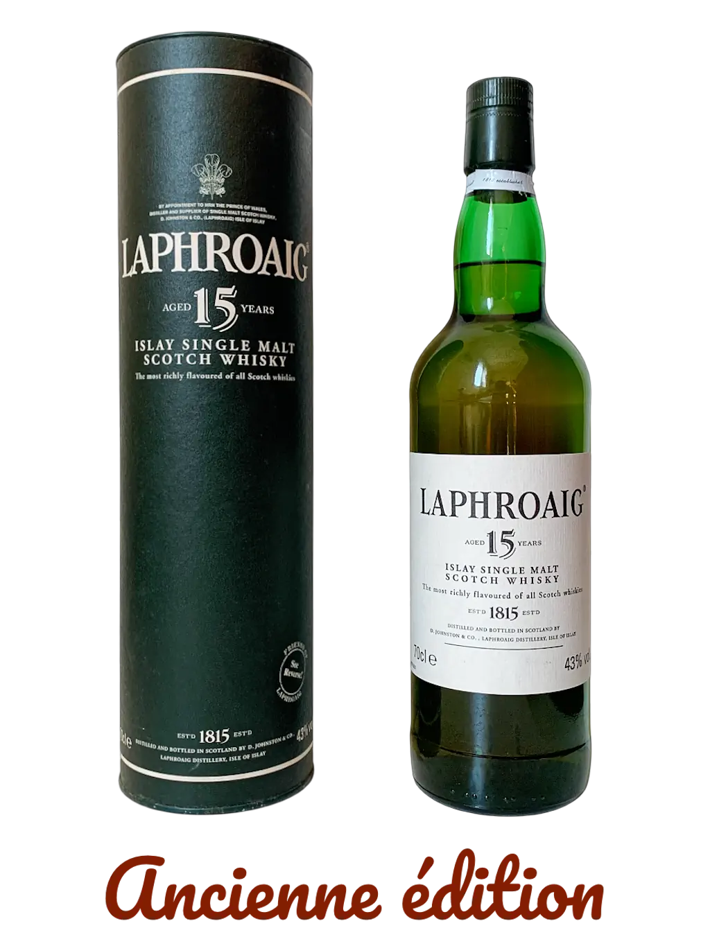 Laphroaig Islay single malt Scotch whisky aged 15 years