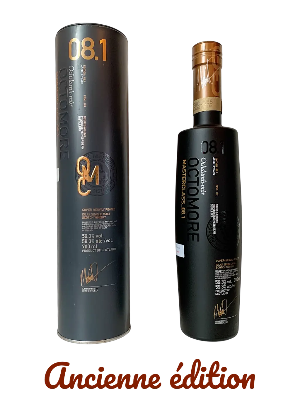 Octomore Masterclass 08.1 super heavily peated islay single malt Scotch whisky aged 8 years