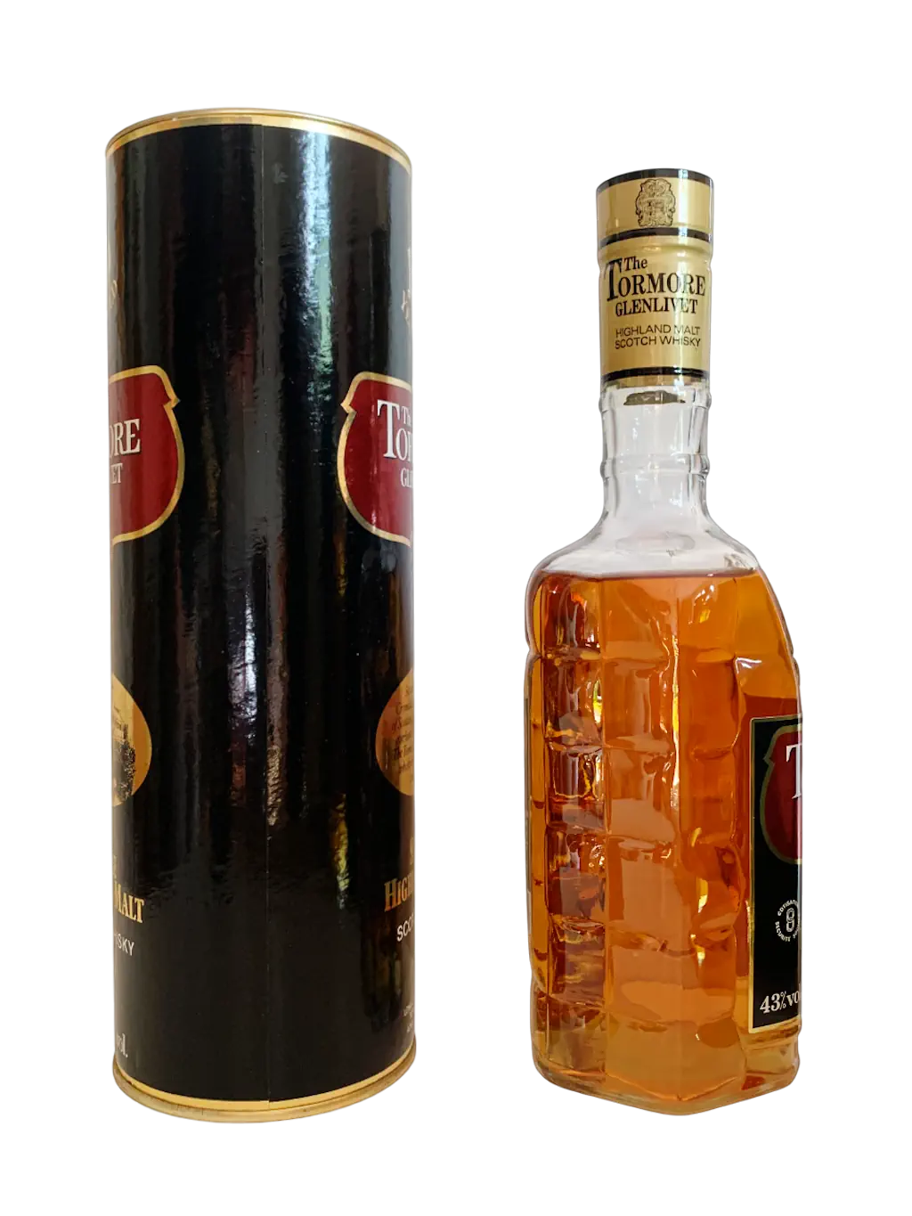 The Tormore Glenlivet single Highland malt Scotch whisky 10 ans d'âge Long John Distilleries Ltd.