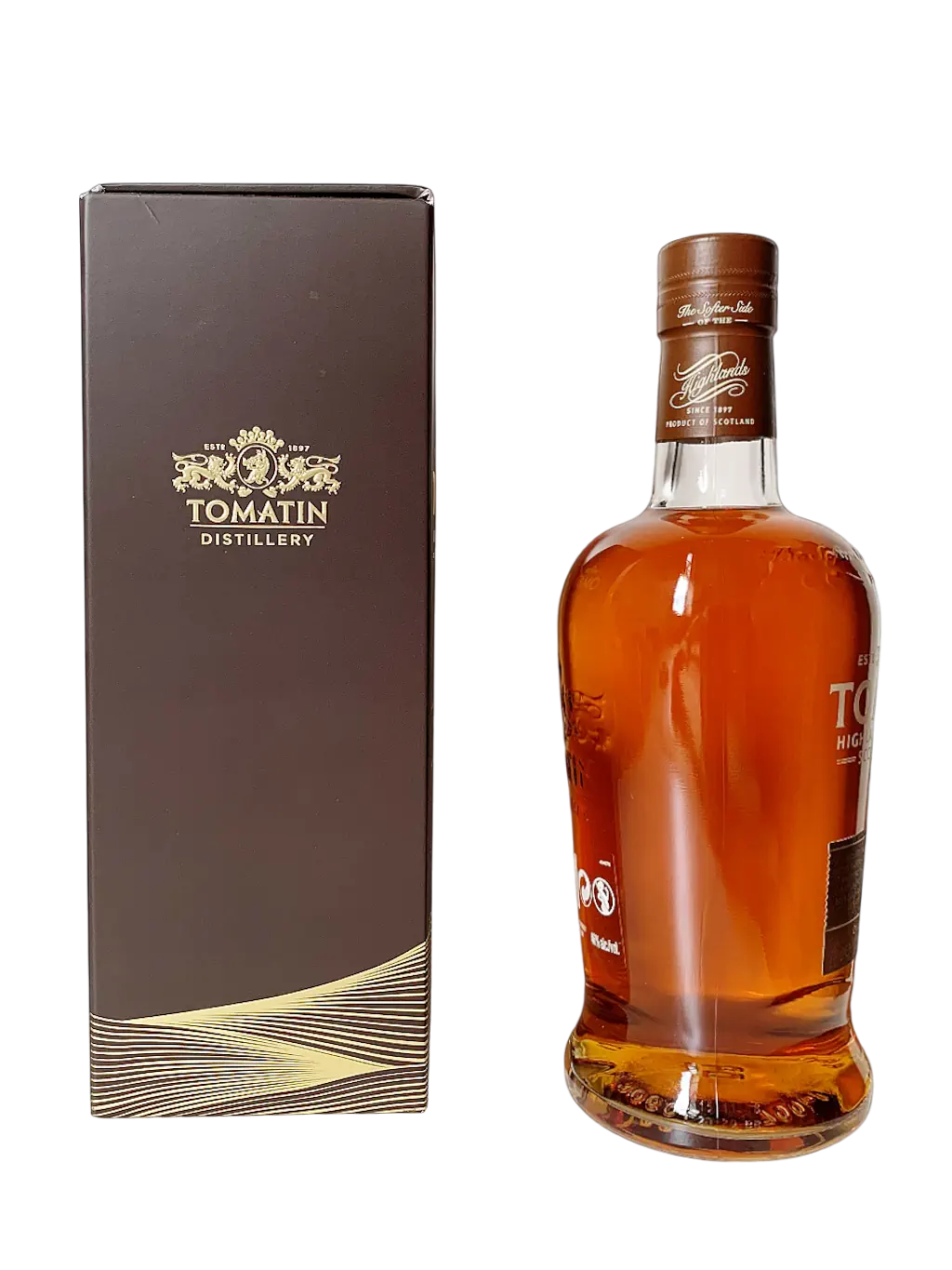 Tomatin Highland single malt Scotch whisky aged 18 years final maturation in oloroso sherry butts
