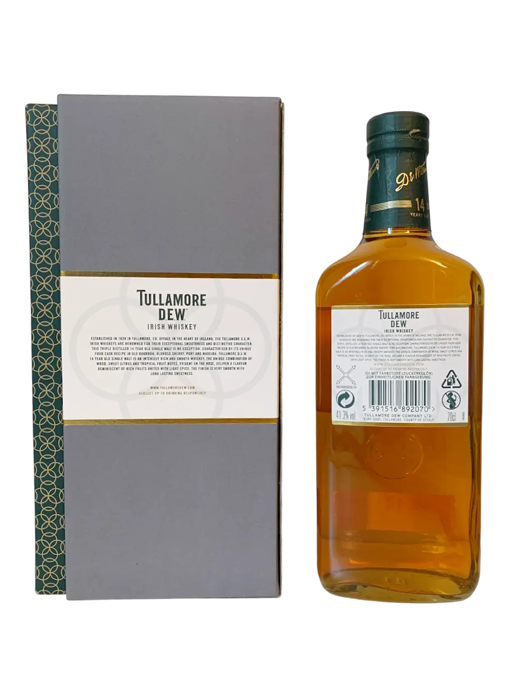 Tullamore D.E.W. Irish whisky single malt aged 14 years