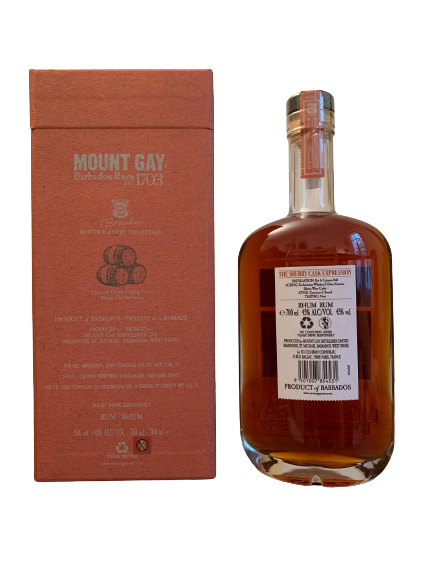 Mount Gay Barbados Rum The Master Blender Collection PX The Sherry Cask Expression