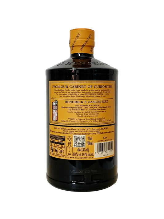 Hendricks Oasium gin distilled and bottled in Scotland from our Cabinet of Curiosities