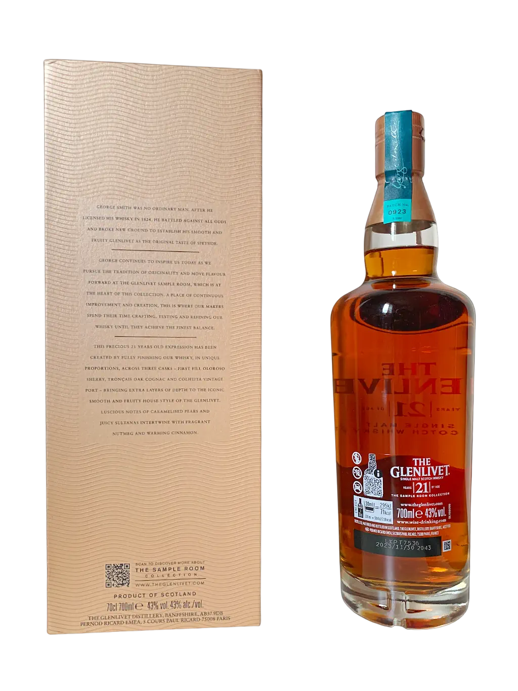 The Glenlivet 21 years old Triple Cask Finish First Fill The sample room collection