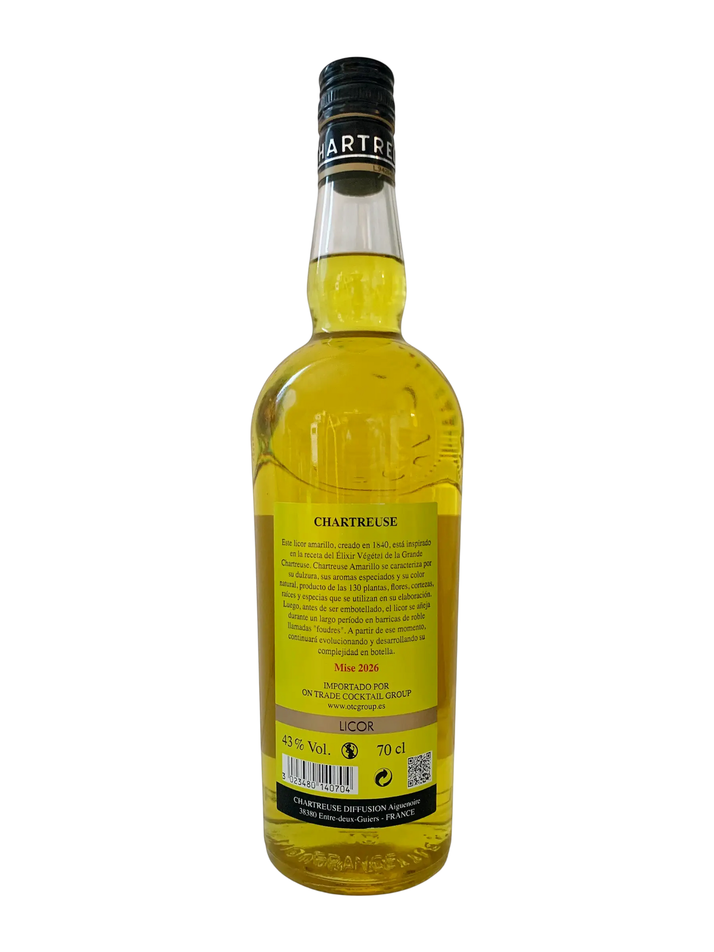 Liqueur monastique Chartreuse Jaune mise 2026