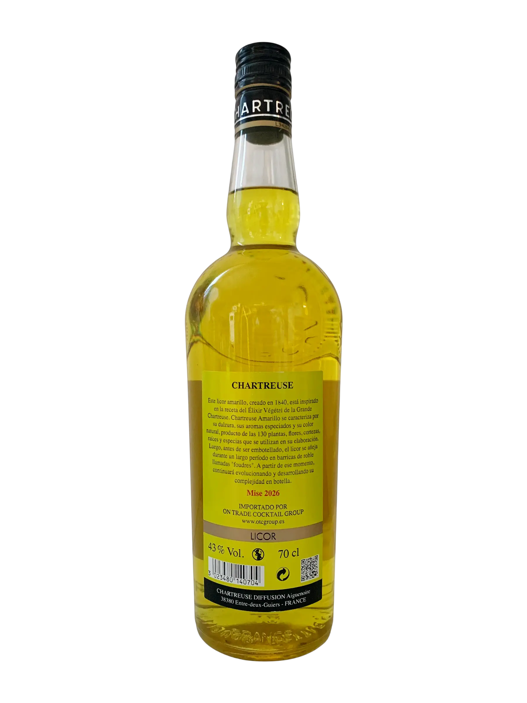 Liqueur monastique Chartreuse Jaune mise 2026