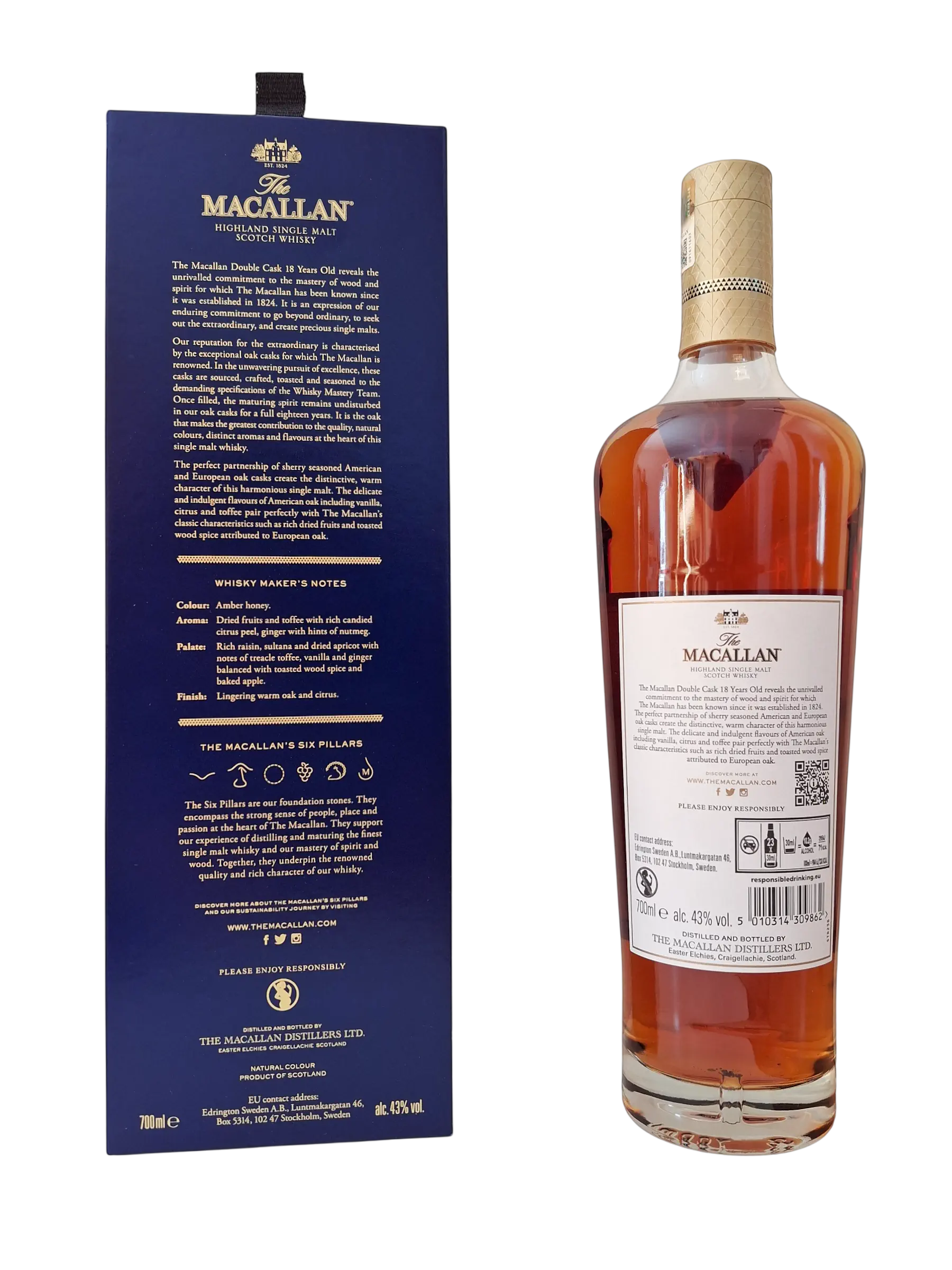 The Macallan Highland single malt Scotch whisky 18 years old double cask annual 2023 release
