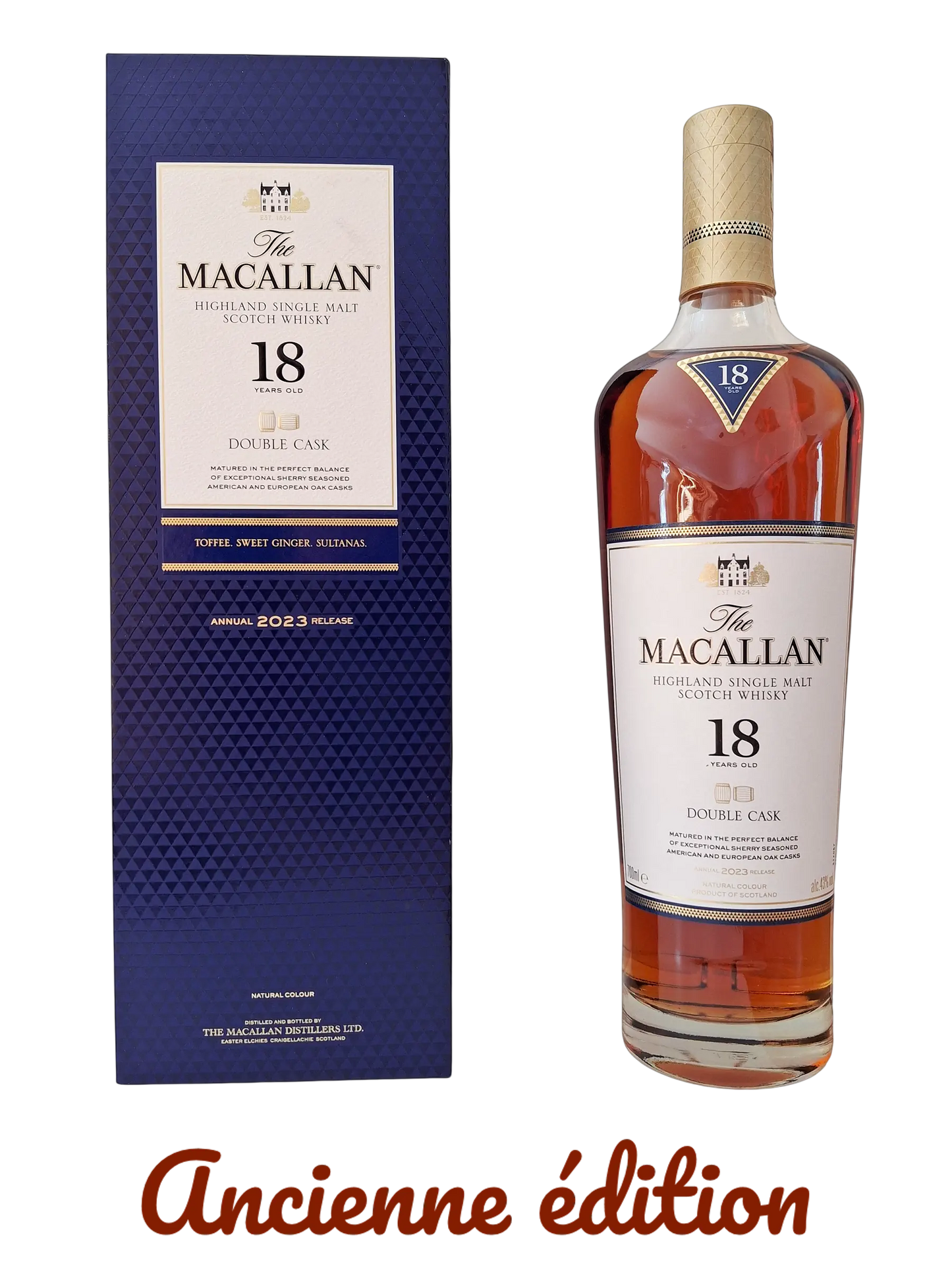 The Macallan Highland single malt Scotch whisky 18 years old double cask annual 2023 release