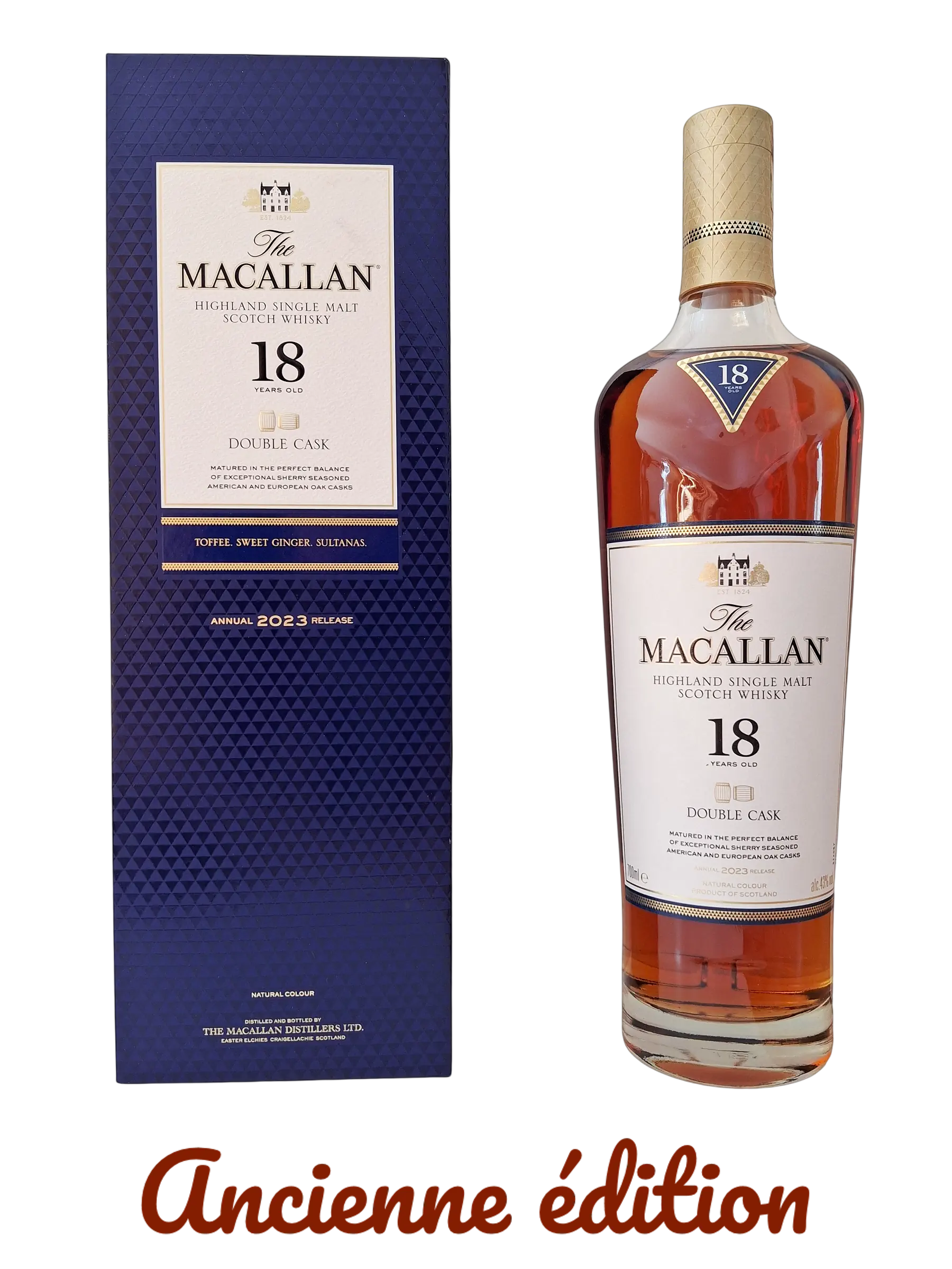 The Macallan Highland single malt Scotch whisky 18 years old double cask annual 2023 release
