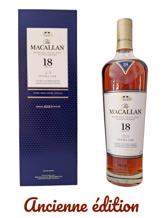 The Macallan Highland single malt Scotch whisky 18 years old double cask annual 2023 release