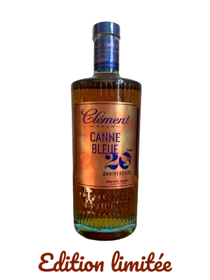 Rhum Vieux Agricole Clément 20ème Anniversaire Canne Bleue 2020