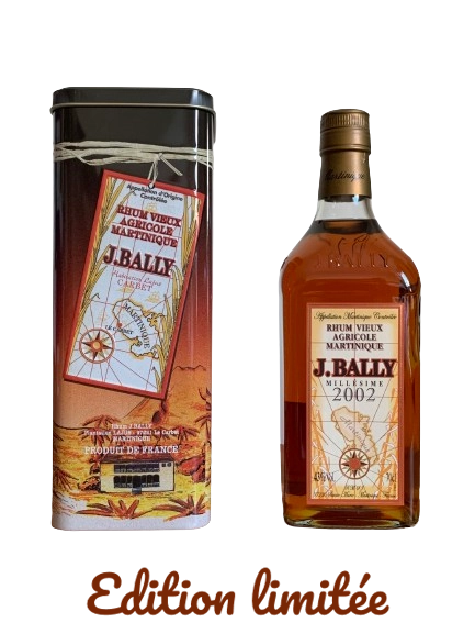 J. Bally Millésime 2002 rhum vieux agricole de la Martinique Plantation Lajus