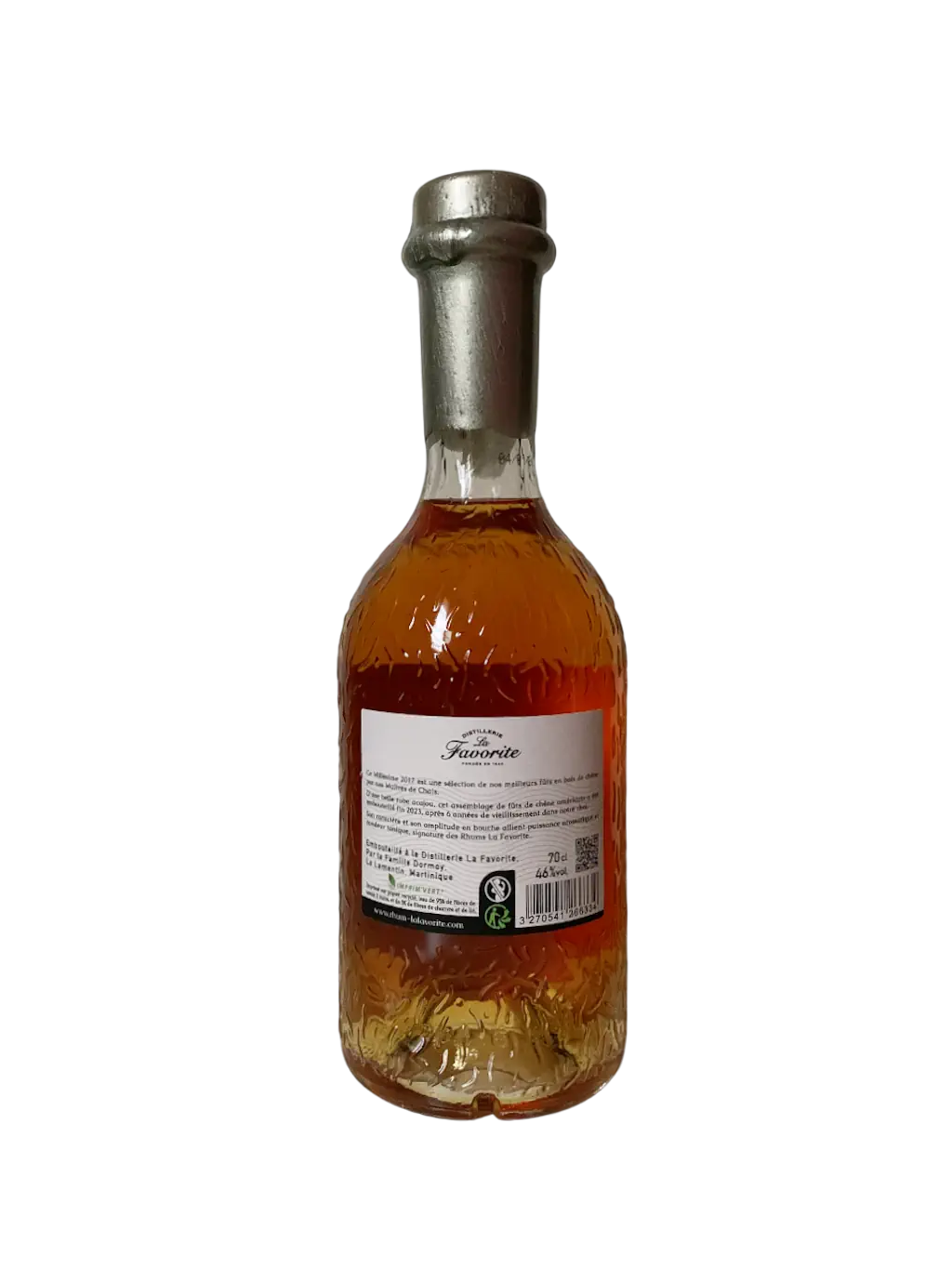 Rhum agricole vieux hors d'âge La Favorite Millésime 2017 Sélection de fûts