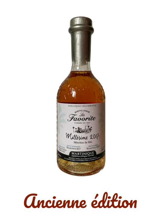 Rhum agricole vieux hors d'âge La Favorite Millésime 2017 Sélection de fûts