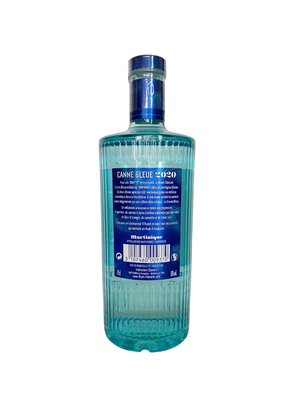 Clément Rhum Canne Bleue 20ème anniversaire Rhum blanc agricole de Martinique