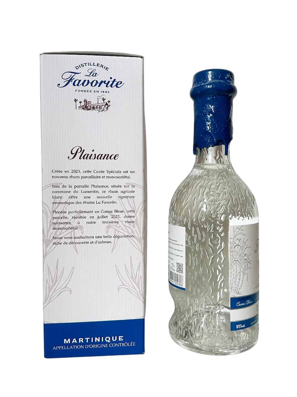 Rhum agricole blanc de Martinique La Favorite Plaisance Récolte 2023