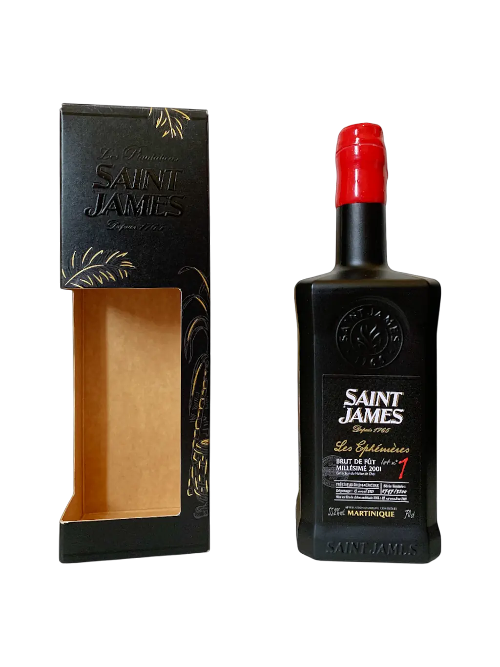 très vieux rhum agricole Saint James Ephémères lot 1 millésime 2001