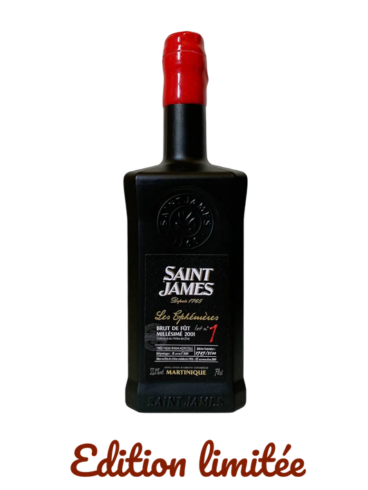 très vieux rhum agricole Saint James Ephémères lot 1 millésime 2001