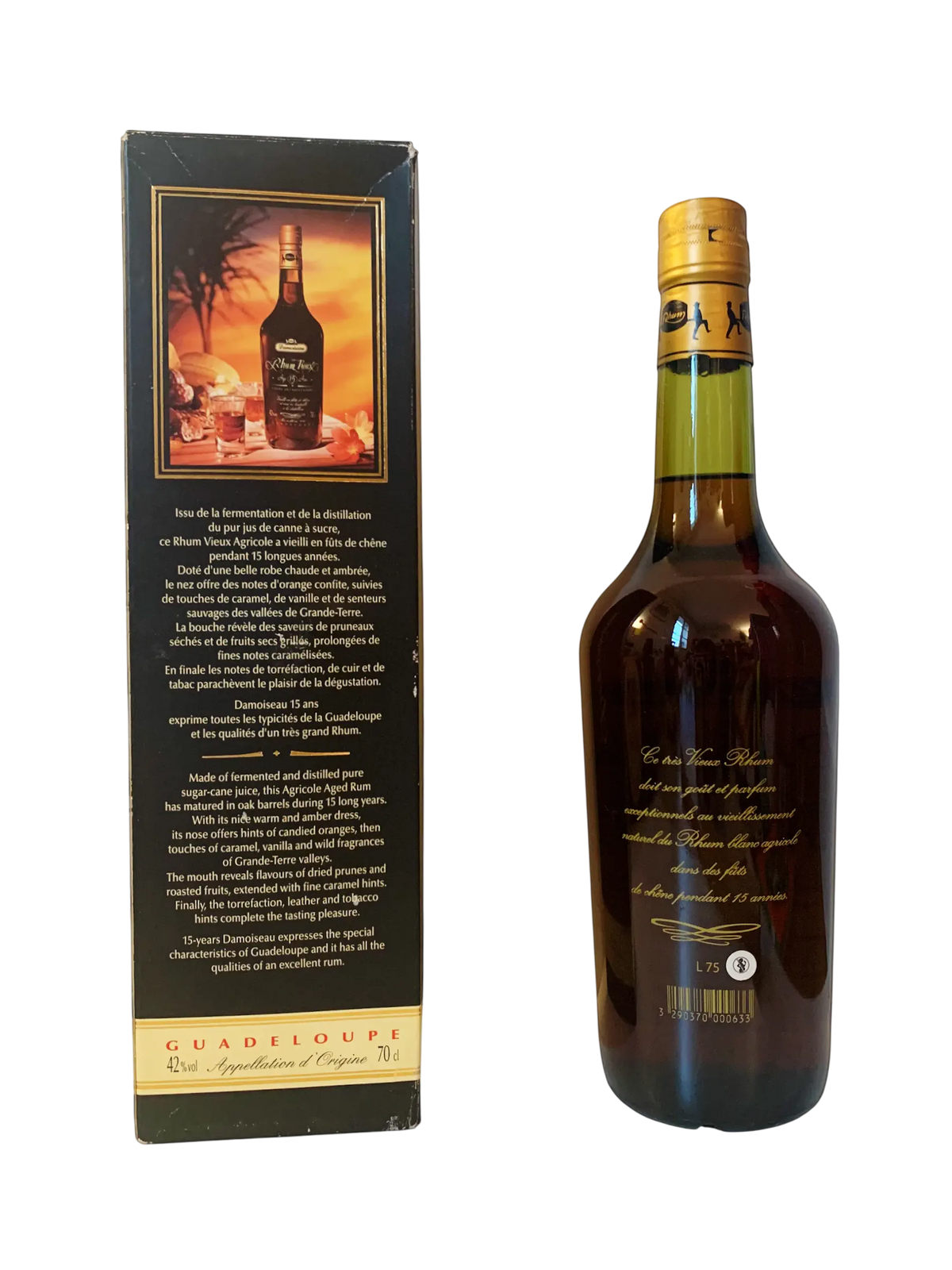 Damoiseau rhum vieux âgé 15 ans Cuvée du Millénaire Mis en fût en 1986