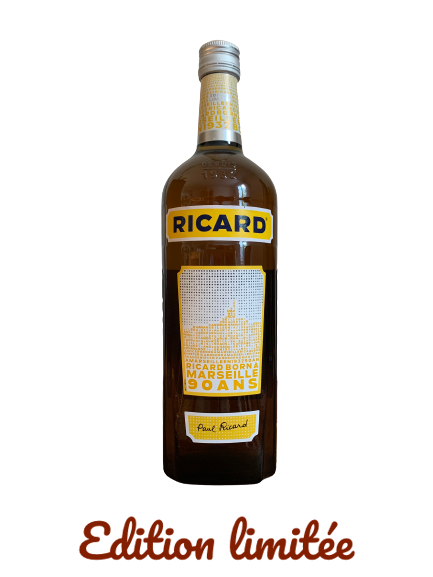 Bouteille de Ricard en édition limitée célébrant les 90 ans de la marque