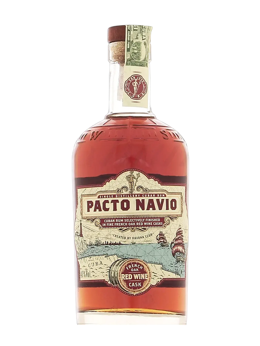 Pacto Navio Cuban Rum selectively finished in fine French oak red wine casks