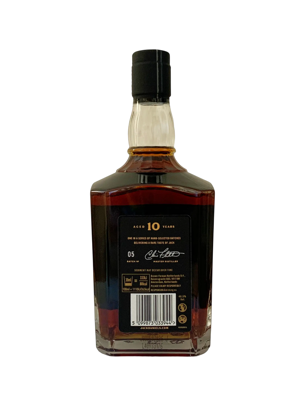 Jack Daniel's 10 years Old Tennessee whiskey Batch 05
