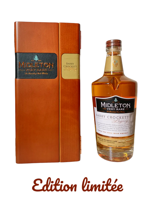 Midleton Very Rare Barry Crockett Legacy single pot still Irish whiskey American Bourbon Cask