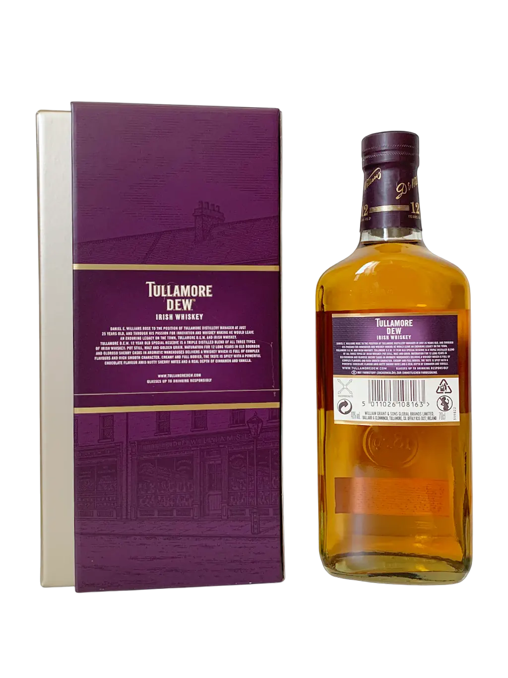 Tullamore Dew Irish whiskey aged 12 years triple distilled Special Reserve