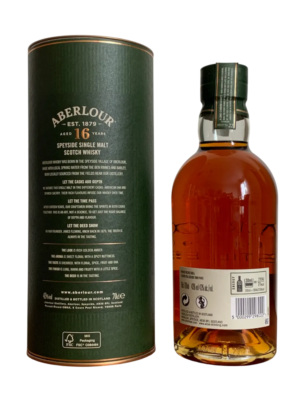 Aberlour Distillery Speyside Single Malt Scotch Whisky 16 years old double cask matured