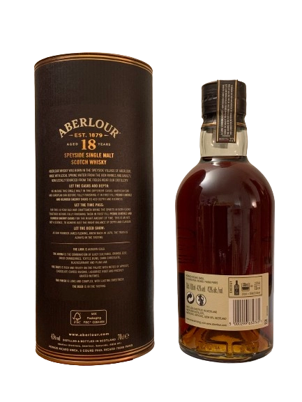 Aberlour Speyside single malt Scotch whisky 18 years old double sherry cask finish batch 001