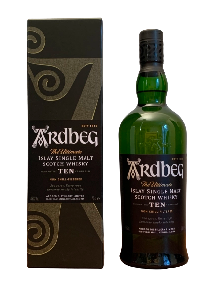 whisky tourbé ardbeg 10 ans the ultimate bouteille avec étui