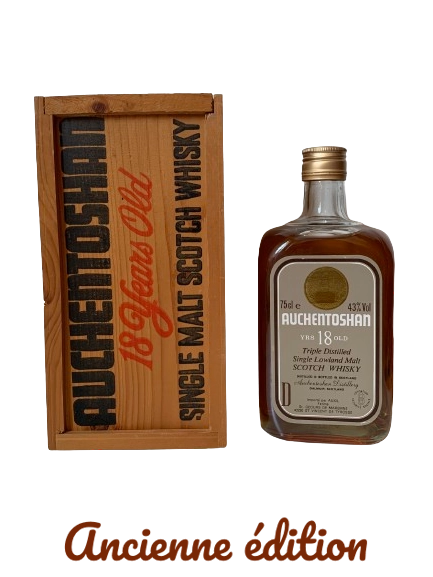 Auchentoshan 18 years old Triple Distilled Single Lowland malt Scotch whisky importé par Auxil