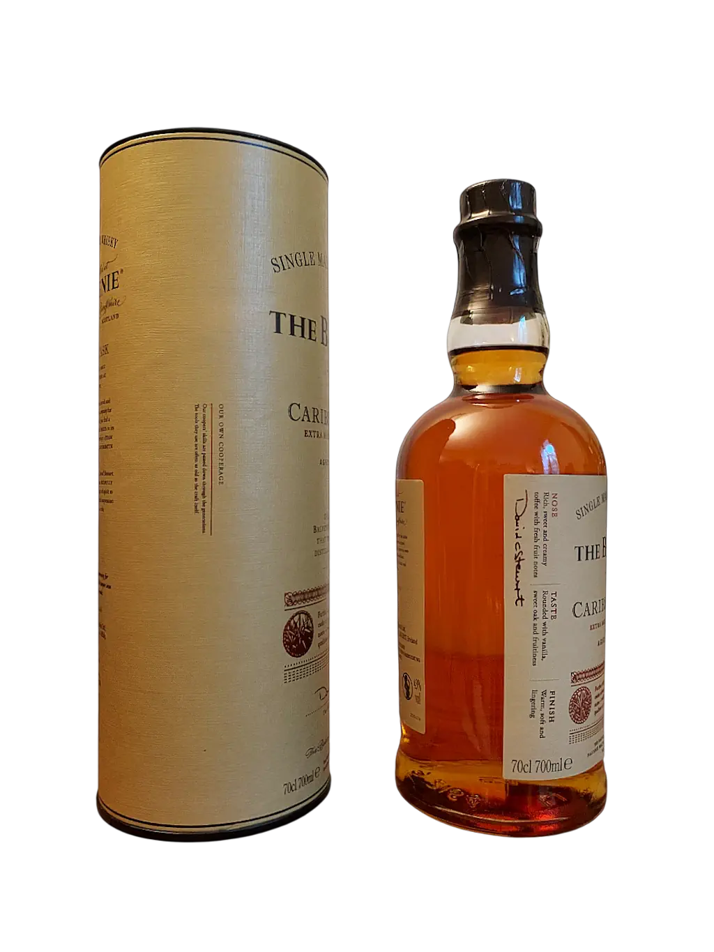 Single Malt Scotch Whisky The Balvenie Caribbean Cask Extra Matured in Rum Casks aged 14 years