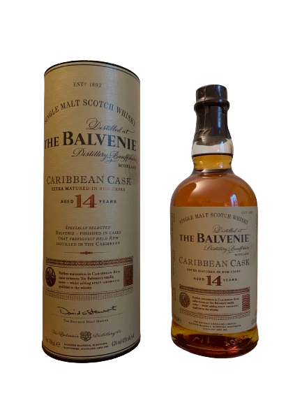 Single Malt Scotch Whisky The Balvenie Caribbean Cask Extra Matured in Rum Casks aged 14 years