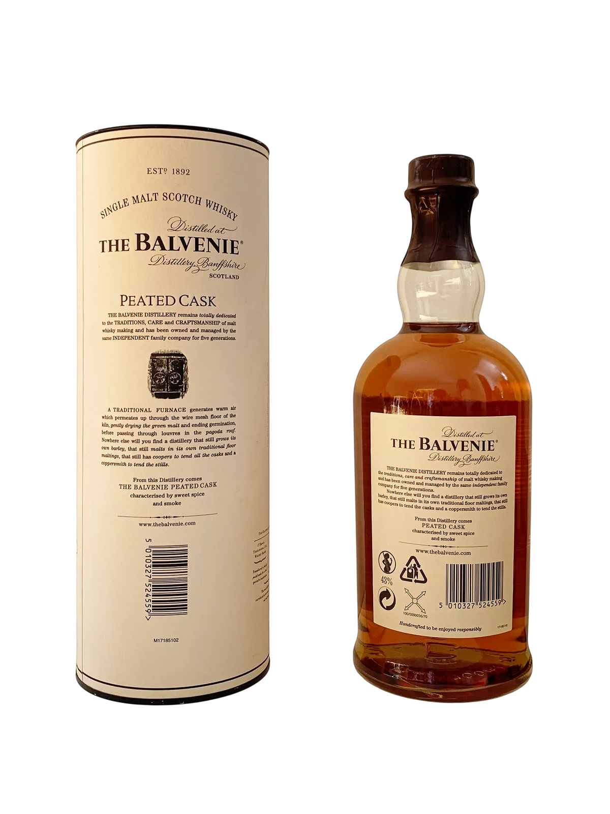 The Balvenie Peated cask aged 17 years sweet spice & smoke